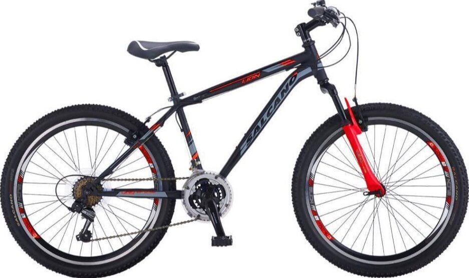 Salcano Lion V Fren 26 Jant Dağ Bisikleti Koyu Gri-Sarı