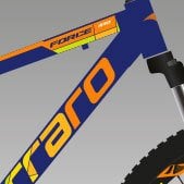 Carraro Force 410 21 Vites MD Fren 24 Jant Dağ Bisikleti Mat Mavi-Turuncu-Sarı