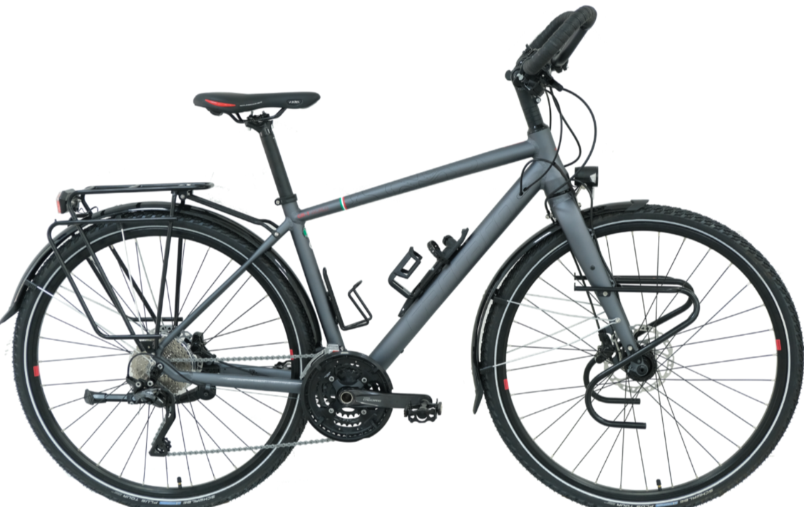 Carraro CR-T World 28 Jant 30 Vites Tur Bisikleti Mat Andrasit-Kırmızı 46 cm