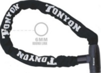 Halat Kilit 6x120 cm Zincirli Siyah Tonyon