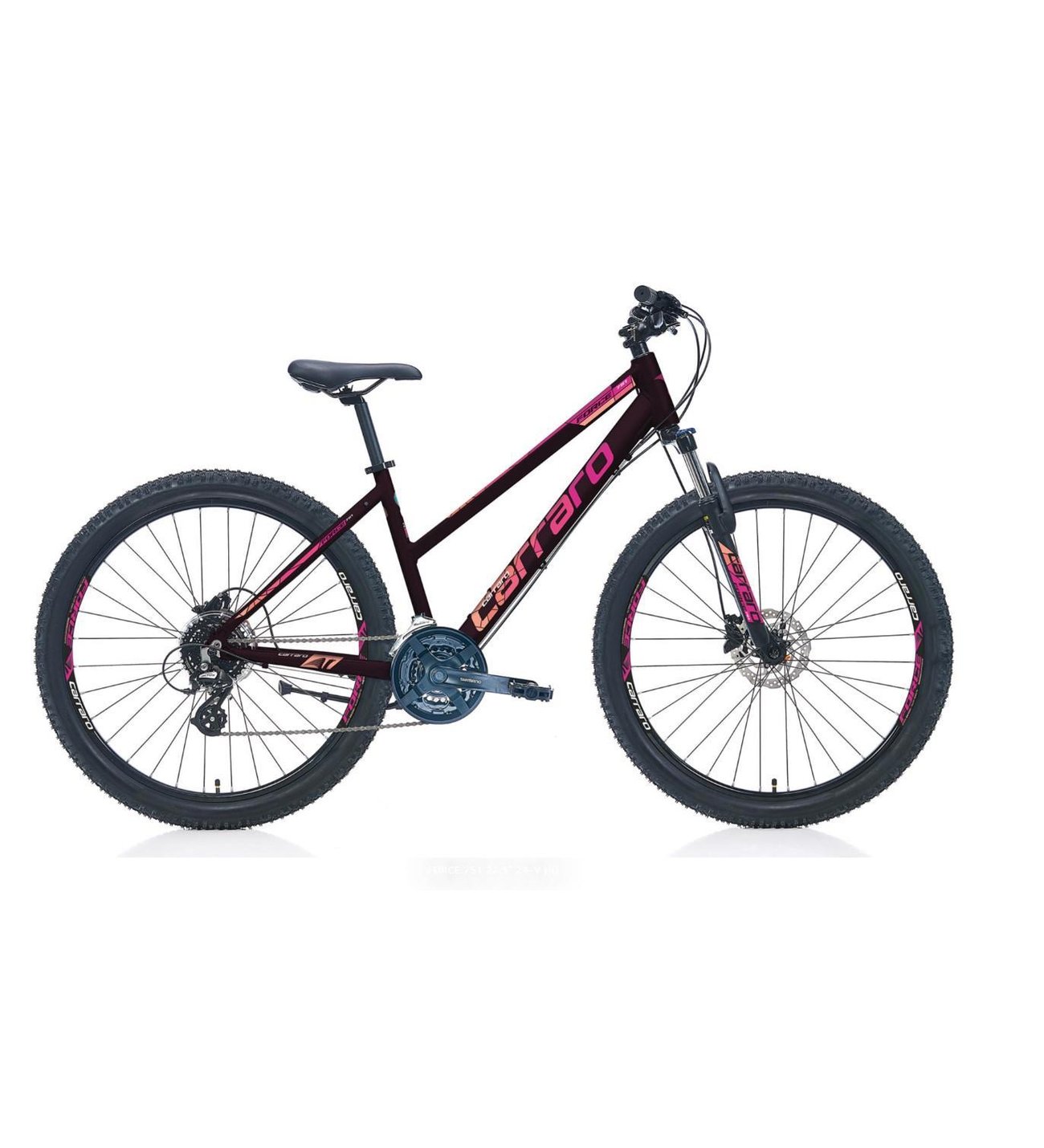 Carraro Force 701 21 Vites 27.5 Jant Dağ Bisikleti Siyah-Fuşya 43 cm