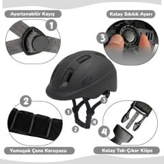 Kask Çocuk İmpact Kiddo Lacivert Desenli Small