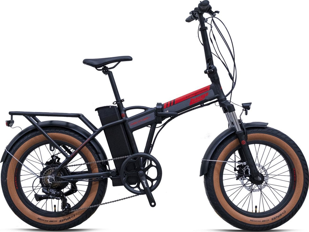 Loop Discovery 20 Jant Elektrikli Dağ Bisikleti Mat Siyah-Kırmızı/Füme