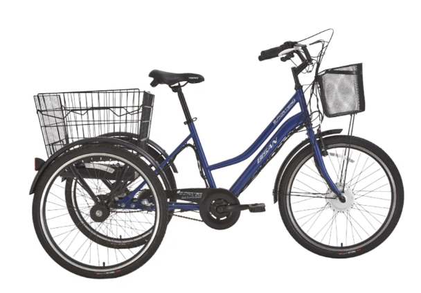 Bisan E-Porter Lx-26 Elektrikli Kargo Bisikleti 3 Vites Lacivert 44 cm