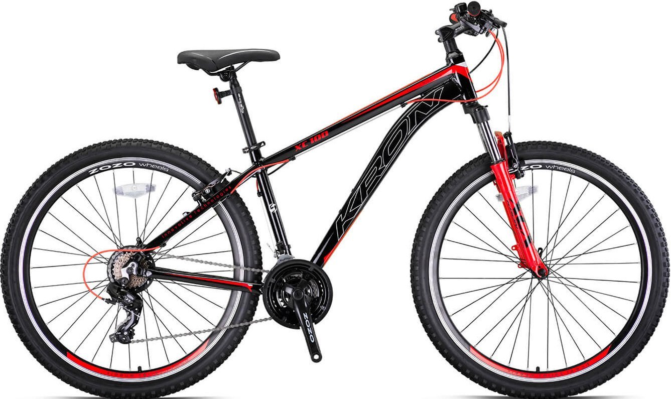 Kron XC100 V Fren 26 Jant Dağ Bisikleti Siyah/Gri-Kırmızı