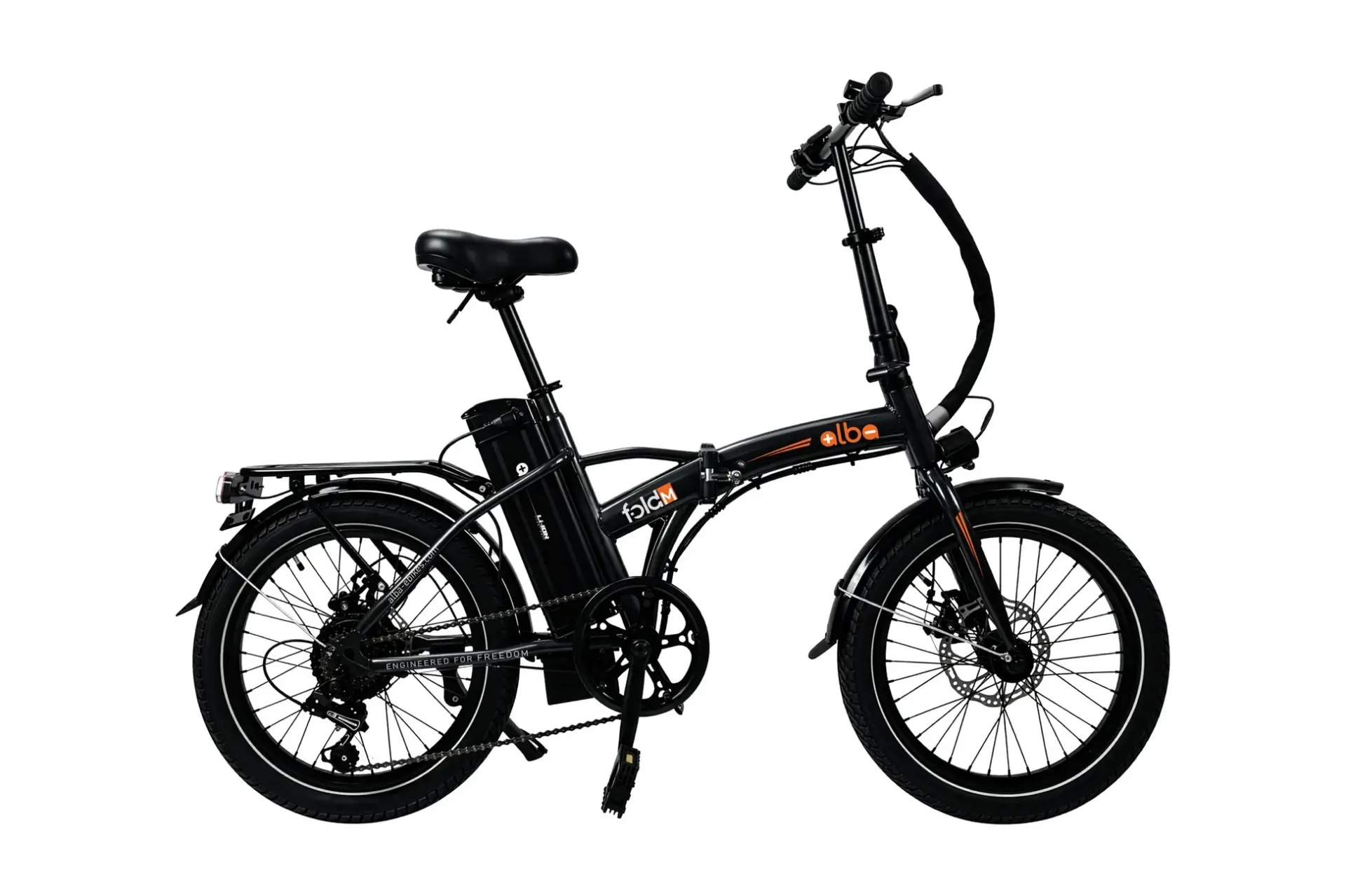 Alba Fold M Fatbike Katlanır 20 Jant Elektrikli Bisiklet - Mat Siyah