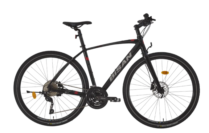 Bisan Trx8600 Deore Şehir Bisikleti Parlak Siyah 56 cm