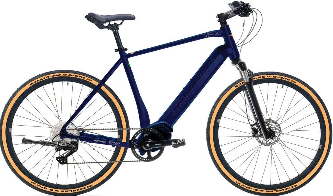 Carraro E-Sportive X Hidrolik Fren 28 Jant Elektrikli Şehir Bisikleti Lacivert-Turuncu 52 cm