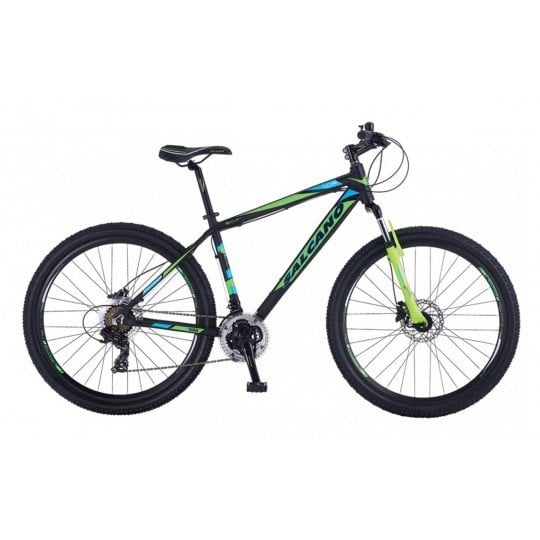 Salcano NG650 Hidrolik Fren 27.5 Jant Dağ Bisikleti Mat Siyah-Yeşil/Turkuaz