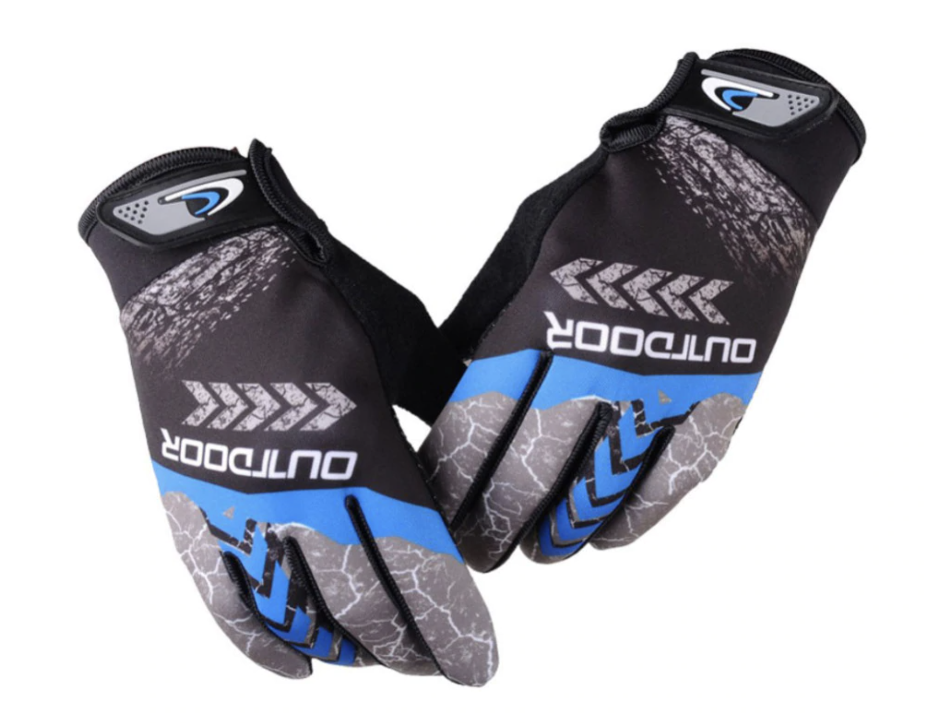 Eldiven Uzun Parmak Likralı Mavi