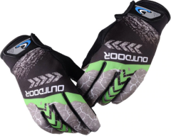 Eldiven Uzun Parmak Likralı Yeşil