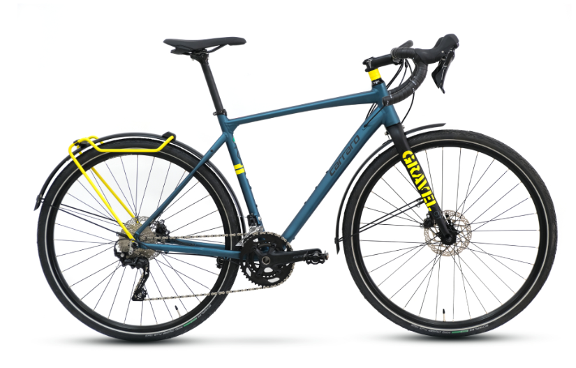 Carraro Gravel GT 28 Jant 20 Vites Mat Satın Mavi-Siyah-Sarı 52 cm