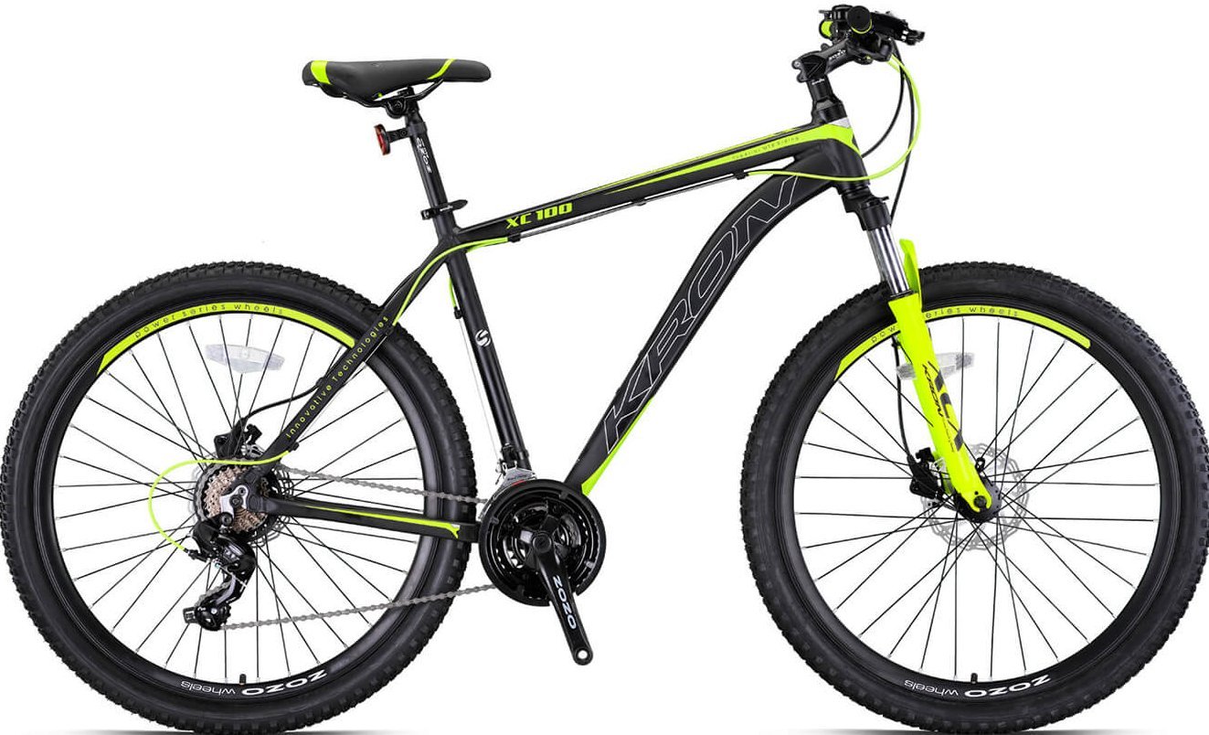 Kron XC100 V Fren 27,5 Jant Dağ Bisikleti Mat Siyah - Neon Sarı