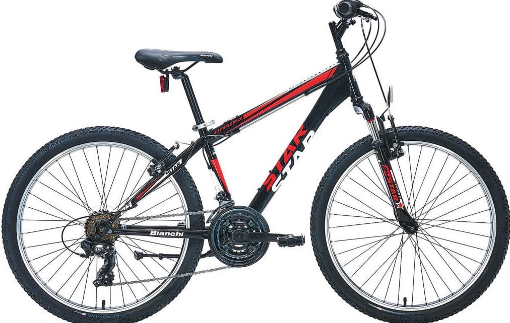 Bianchi Star 24 Jant Dağ Bisikleti Siyah-Kırmızı-Beyaz