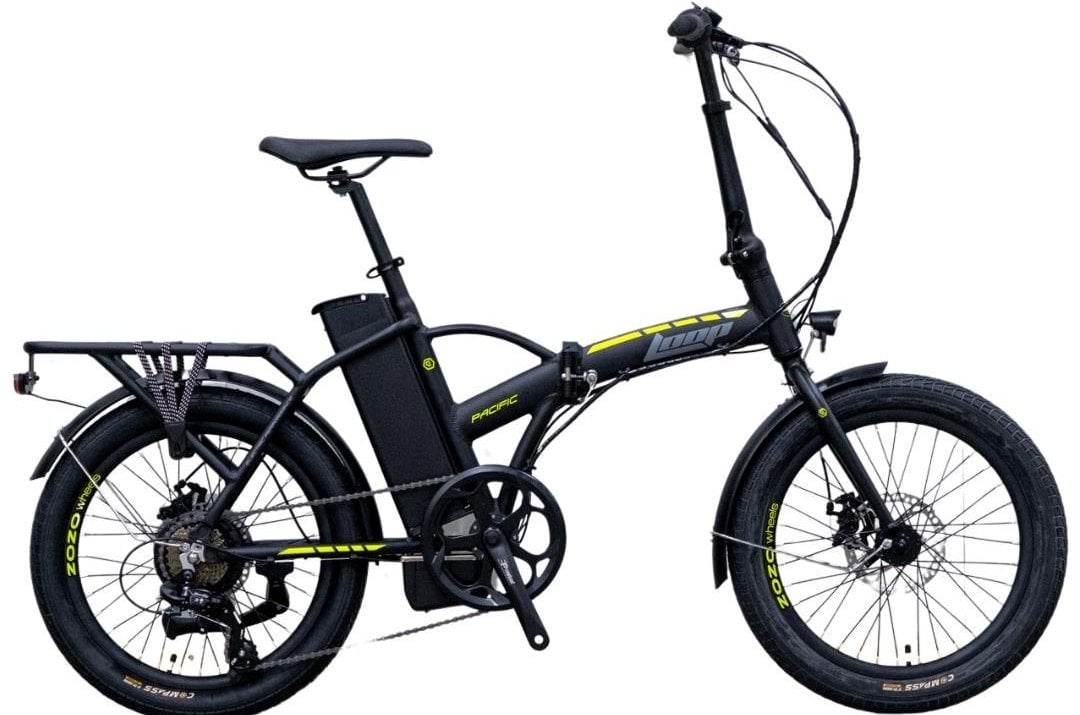 Loop Pacific 20 Jant Elektrikli Katlanır Bisiklet Siyah-Neon Sarı