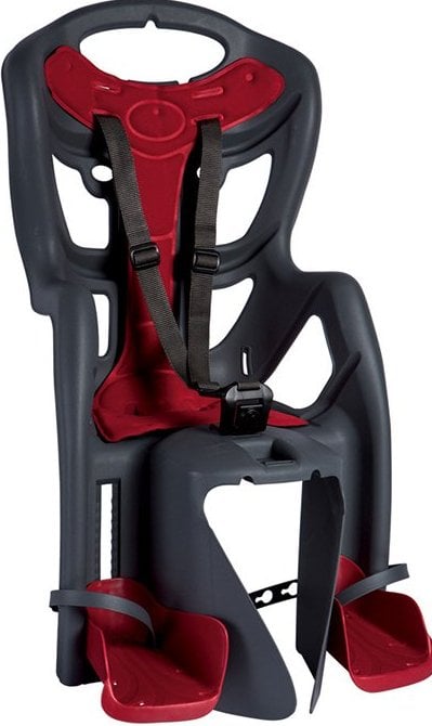 Çocuk Taşıyıcı Bisiklet Koltuğu Bagaj Bağlantılı Antrasit- Kırmızı Bellelli PEPE