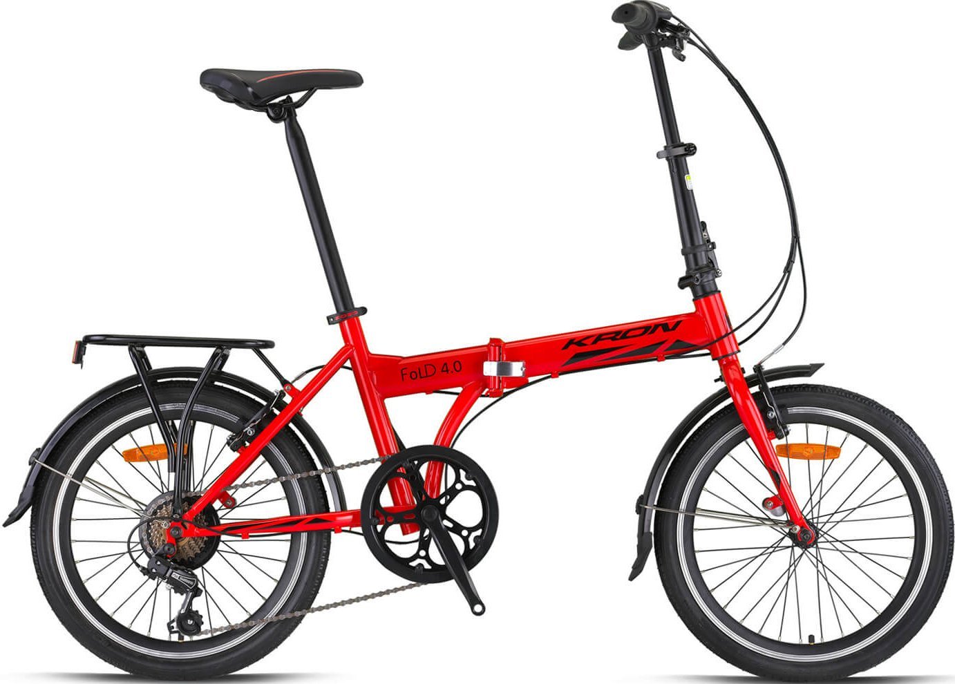 Kron Fold 4.0 20 Jant Katlanır Bisiklet Kırmızı-Siyah