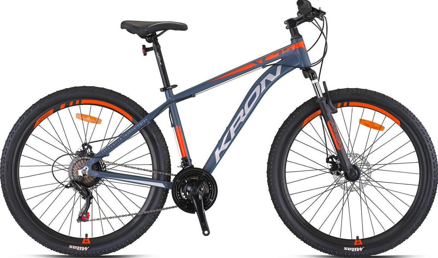 Kron XC 75 27.5 Jant Mekanik Disk Dağ Bisikleti Mat Gri-Neon Turuncu 43 cm