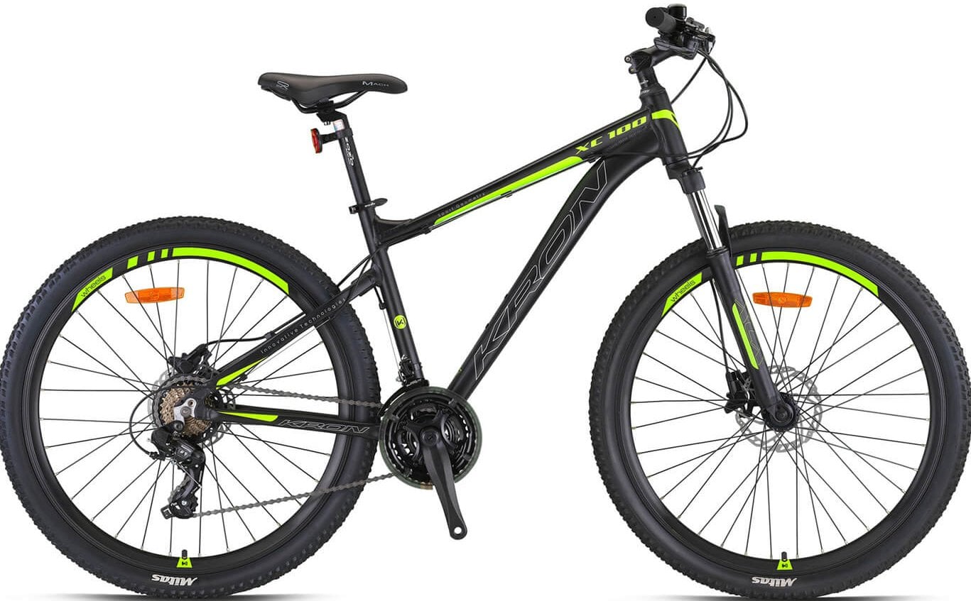 Kron XC 100 Hidrolik Fren 29 Jant Dağ Bisikleti Mat Siyah-Gri/Neon Sarı 48 cm