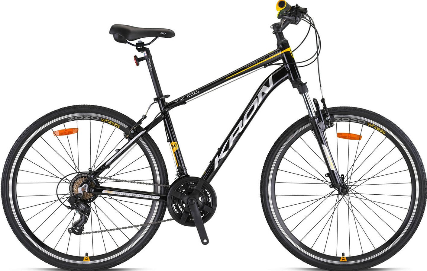 Kron TX100 28 Jant Trekking Bisiklet Siyah-Gri/Sarı 46 cm