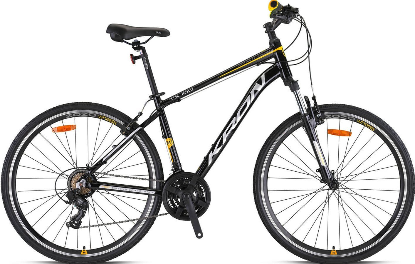 Kron TX100 28 Jant Trekking Bisiklet Siyah-Gri/Sarı 46 cm