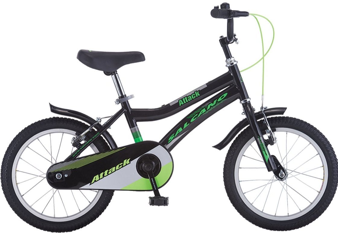 Salcano Attack 14 Jant Erkek Çocuk Bisikleti Siyah-Yeşil