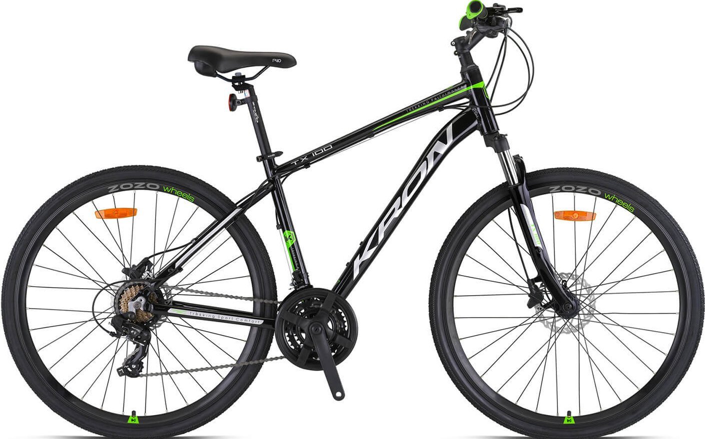 Kron TX100 28 Jant Trekking Bisiklet Siyah-Gri/Yeşil 51 cm