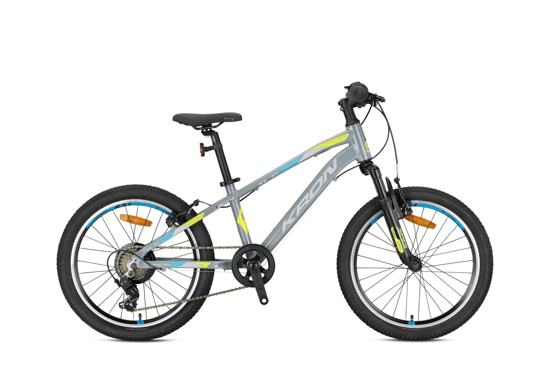 Kron XC75 20 Jant Mekanik Disk Erkek Çocuk Bisikleti Nardo Gri-Neon Sarı
