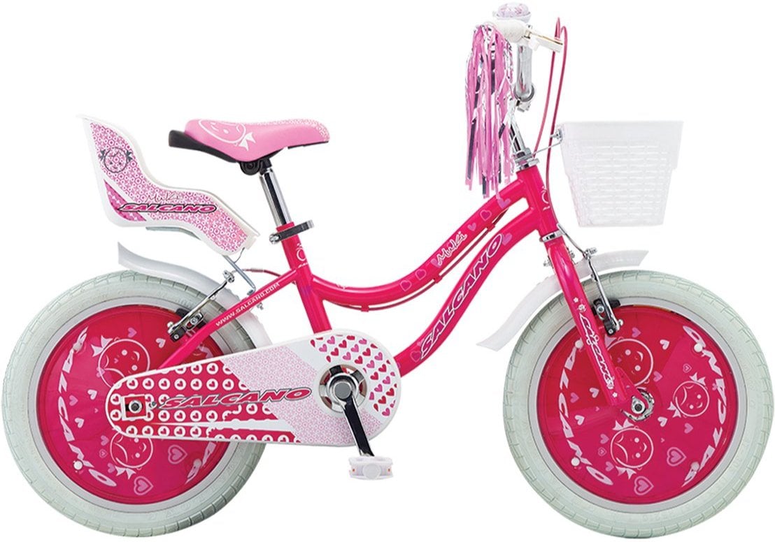 Salcano Muki 16 Jant Çocuk Bisikleti Pembe-Beyaz