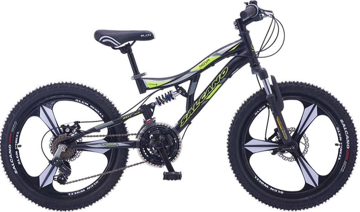 Salcano Nova Monoblok 20 Jant Erkek Çocuk Bisikleti Siyah-Yeşil