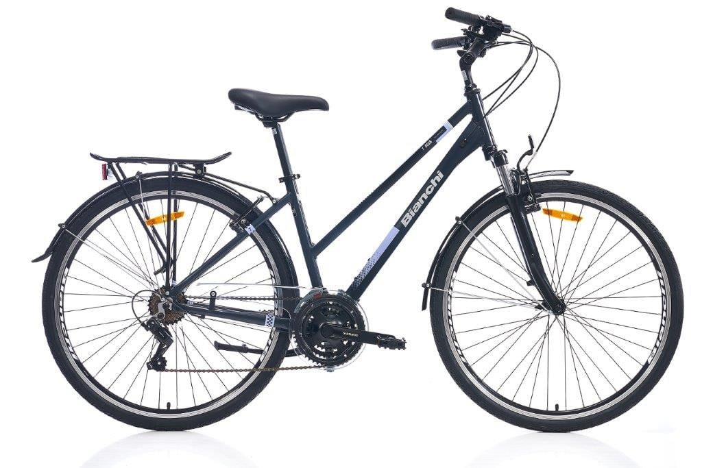 Bianchi T0016-L 21 Vites Kadın Şehir Bisikleti Dark Grey-Celeste 49 cm
