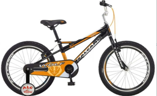 Salcano Wolf 20 Jant Erkek Çocuk Bisikleti Siyah-Turuncu/Beyaz