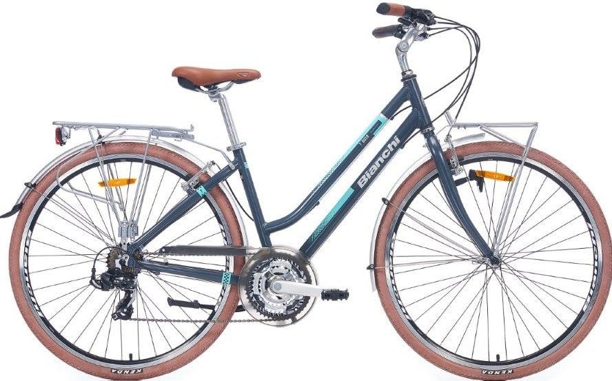 Bianchi T0019-L 21 Vites Kadın Şehir Bisikleti Dark Grey-Lila 43 cm