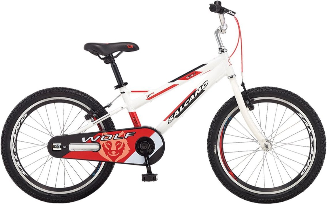 Salcano Wolf 20 Jant Erkek Çocuk Bisikleti Beyaz-Kırmızı/Siyah