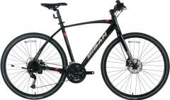 Bisan Trx8600 Deore 28 Jant Şehir Bisikleti Parlak Siyah-Kırmızı 48 cm