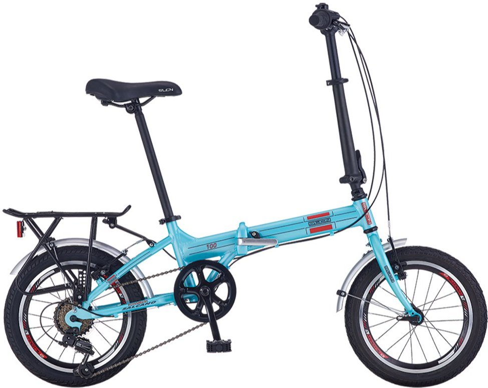 Salcano SLCN 100 V Fren 16 Jant Katlanır Bisiklet Lacivert-Kırmızı