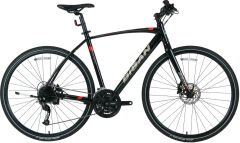 Bisan Trx8600 Deore 28 Jant Şehir Bisikleti Parlak Siyah-Kırmızı 54 cm
