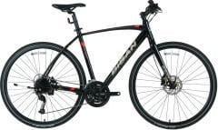 Bisan Trx8600 Deore 28 Jant Şehir Bisikleti Parlak Siyah-Kırmızı 54 cm