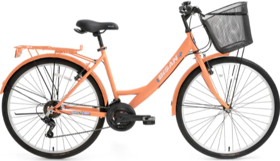 Bisan Lotus 24 Jant Şehir Bisikleti Mercan 44 cm