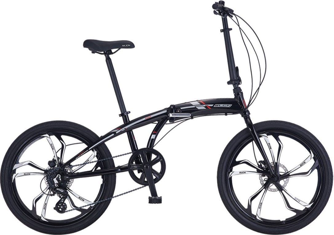 Salcano SLCN400 Hidrolik Fren 24 Jant Katlanır Bisiklet Azur Mavisi-Gümüş