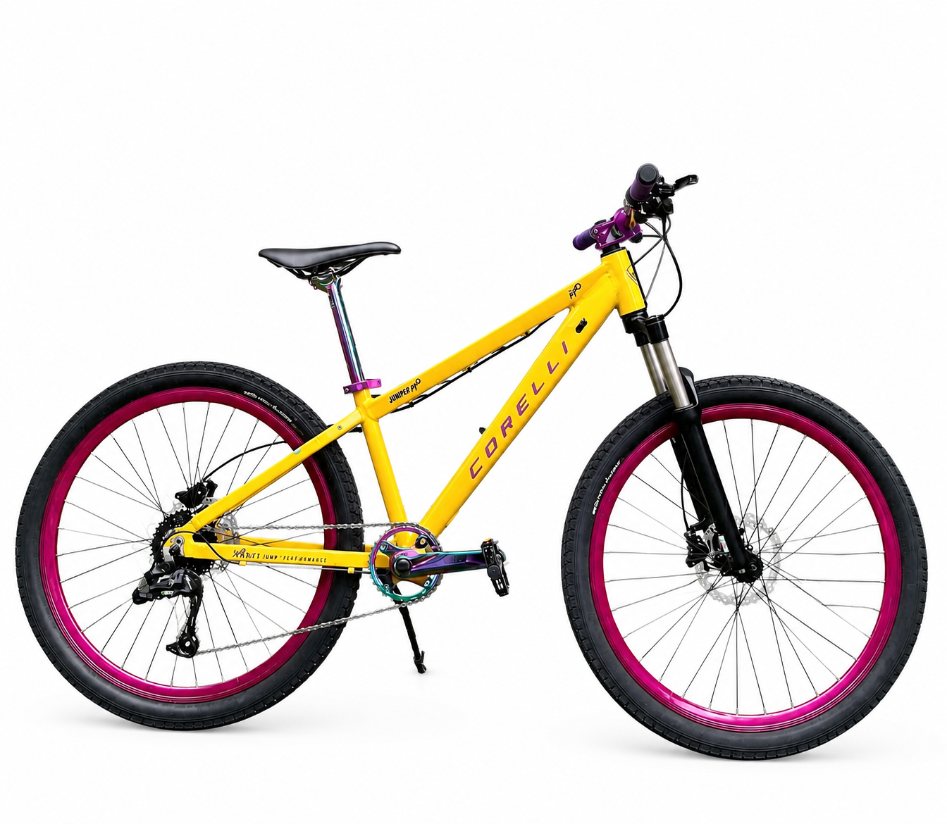 Corelli Jump Up 24 Jant Dirt Jump Bisiklet Sarı-Mor-Siyah