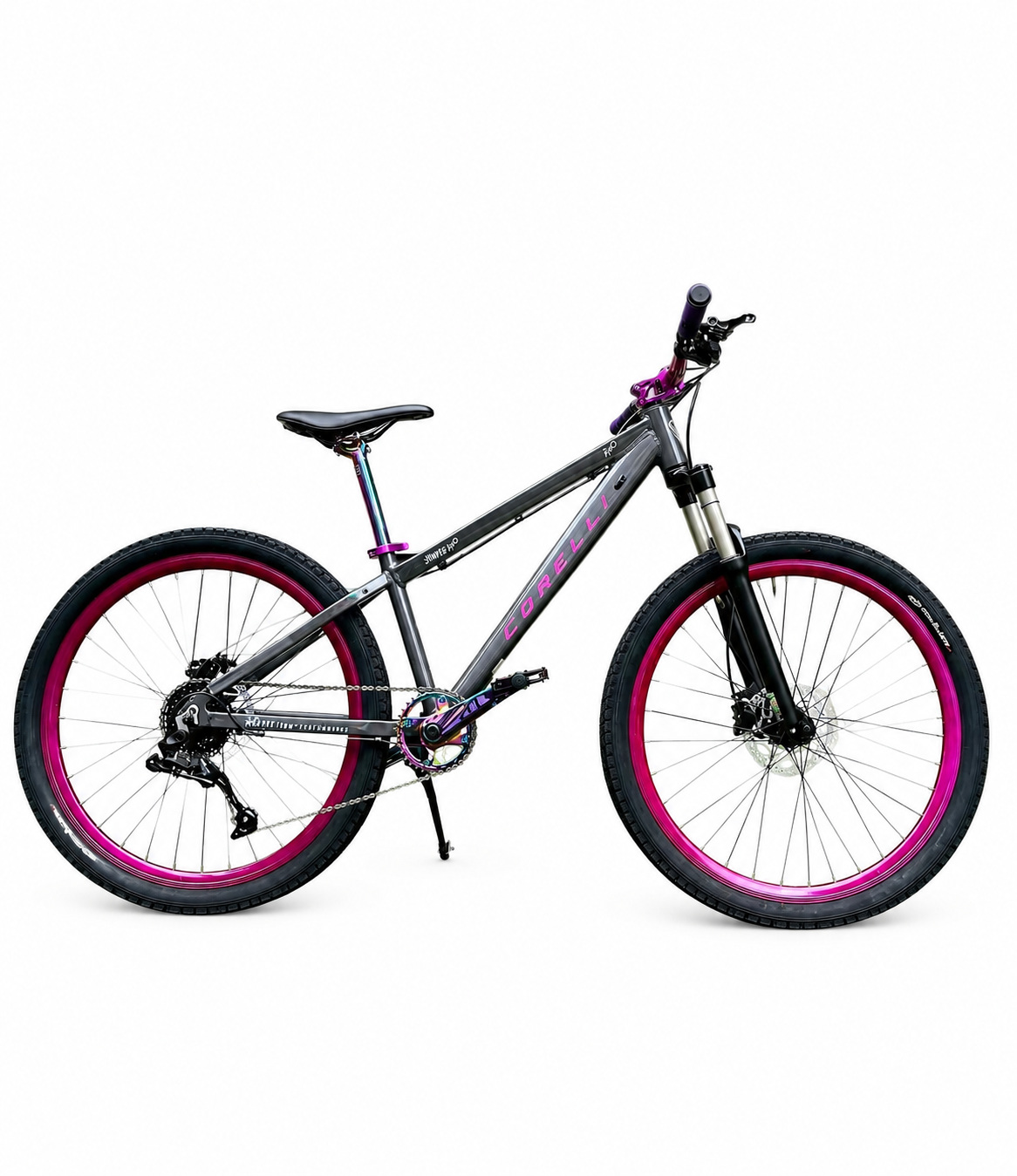 Corelli Jump Up 24 Jant Dirt Jump Bisiklet Gri-Mor-Siyah