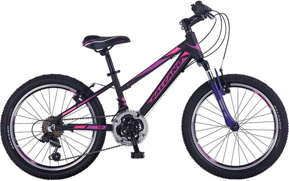 Salcano NG750 Girl 20 Jant Kız Çocuk Bisikleti Mat Siyah-Mor