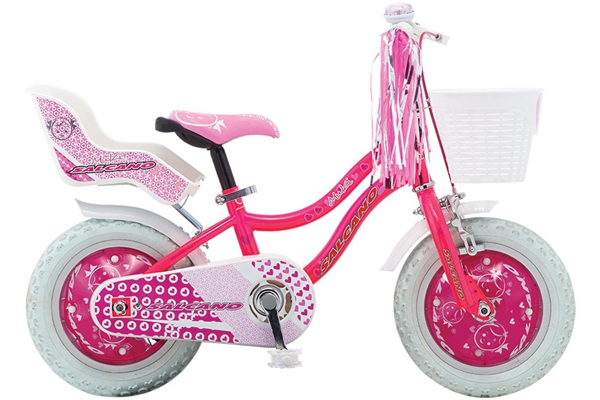 Salcano Muki 12 Jant Kız Çocuk Bisikleti Pembe-Beyaz