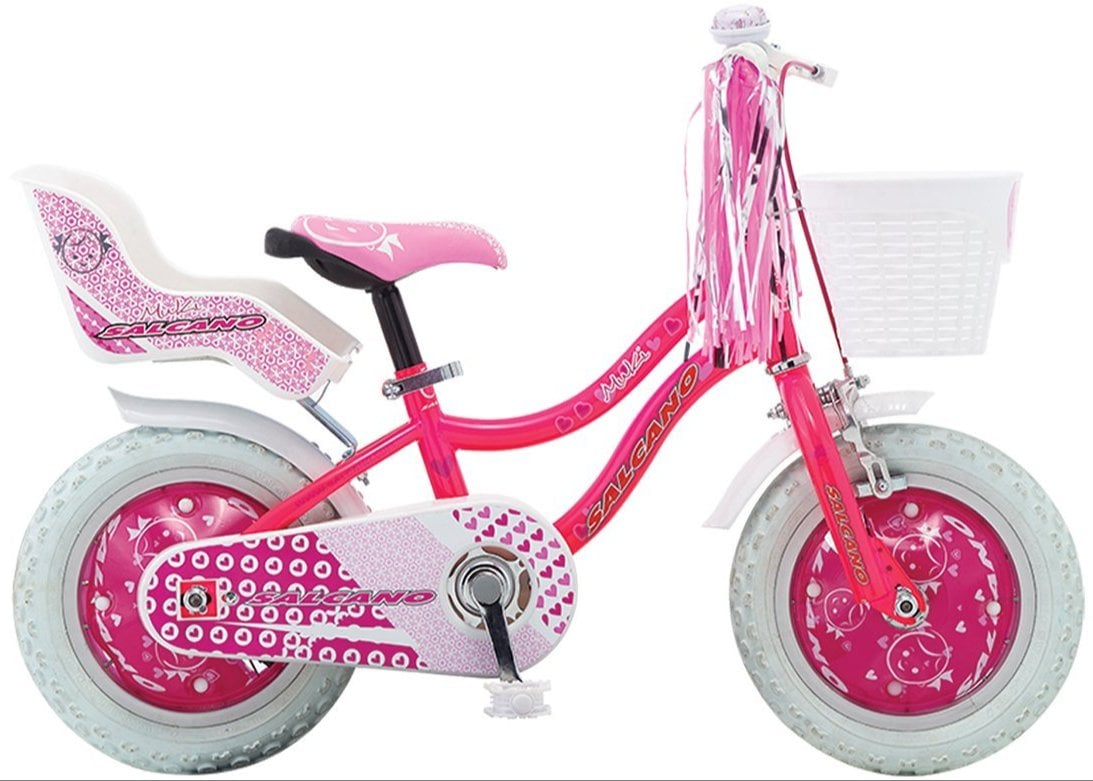 Salcano Muki 12 Jant Kız Çocuk Bisikleti Pembe-Beyaz