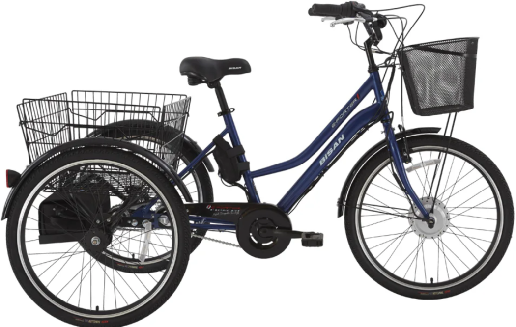 Bisan E-Porter Elektrikli Kargo Bisikleti Lacivert