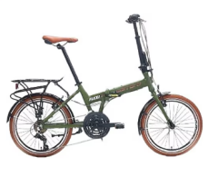 Carraro Flexi 121 Katlanır Bisiklet Haki-Bakır