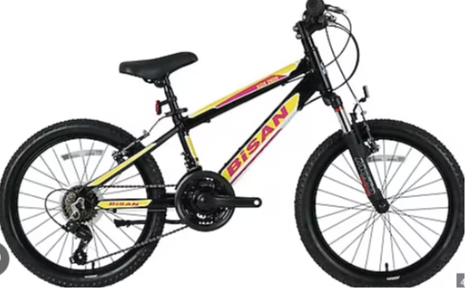 Bisan Kdx2600 20 Jant Çocuk Bisikleti Siyah Sarı Pembe
