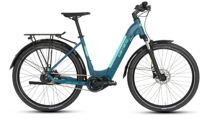 Carraro E-Flow X 27.5 Jant Elektrikli Şehir Bisikleti 44cm Gece Yeşili Turkuaz-Su Yeşili
