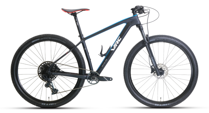 Wrc Specıal Gx 29 jant Dağ Bisikleti Karbon 44cm 12 Vites Mat Siyah-Parlak Cyan Mavi-Kırmızı-Beyaz